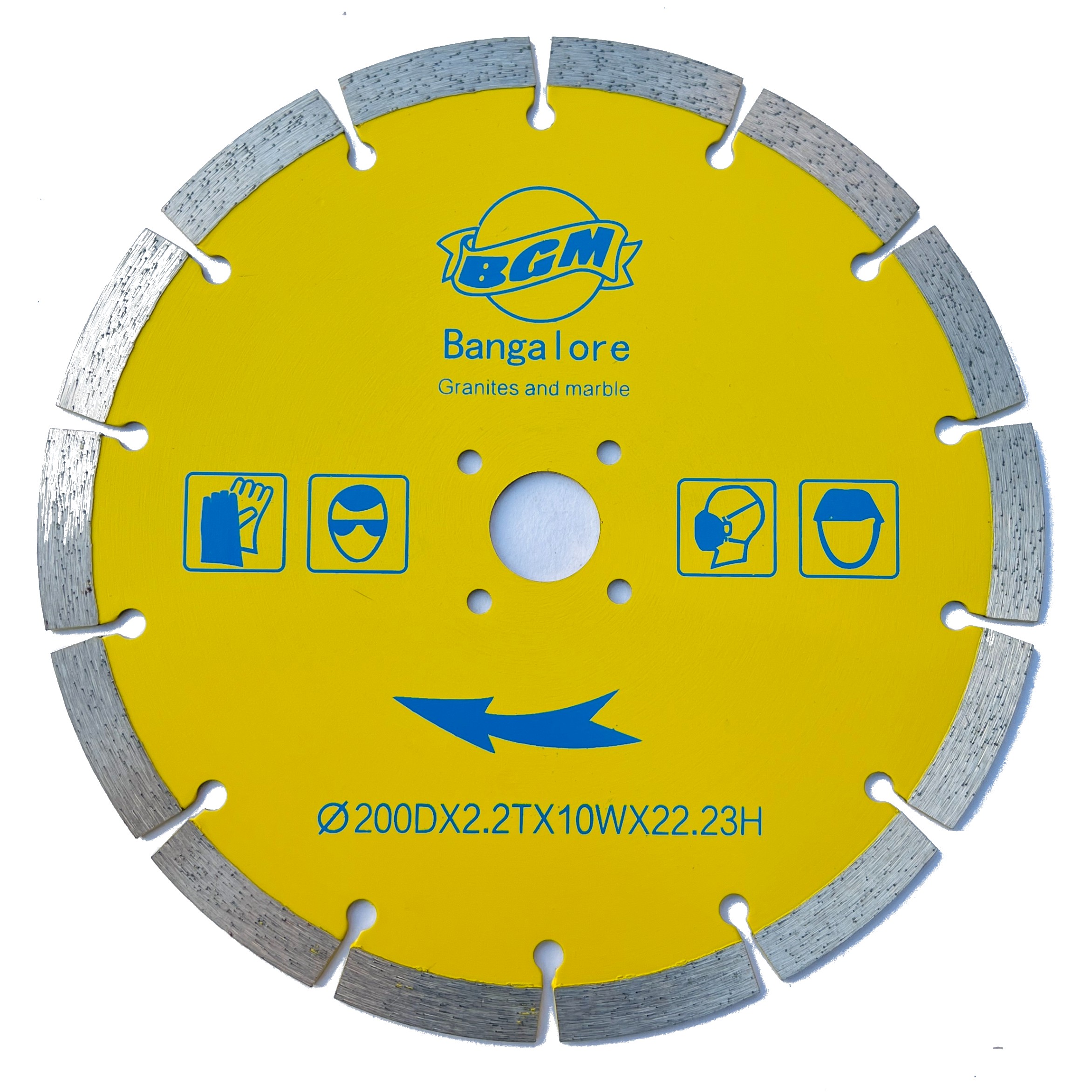 8 inch Yellow Stone Cutting Blade