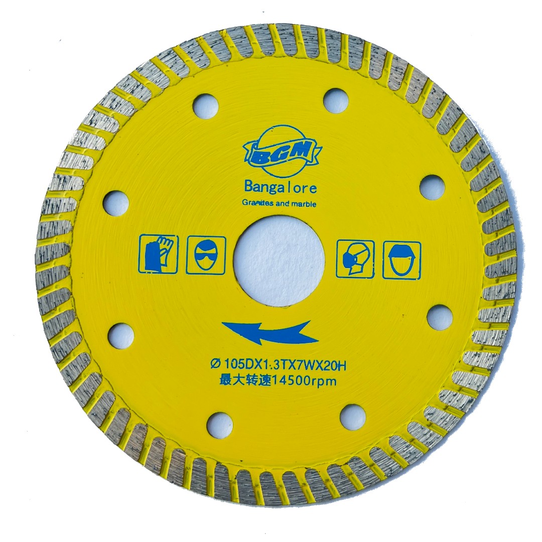 4 inch Yellow Turbo stone Cutting Blade