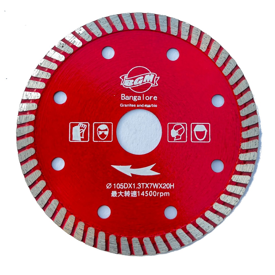 4 inch Red Turbo stone Cutting Blade