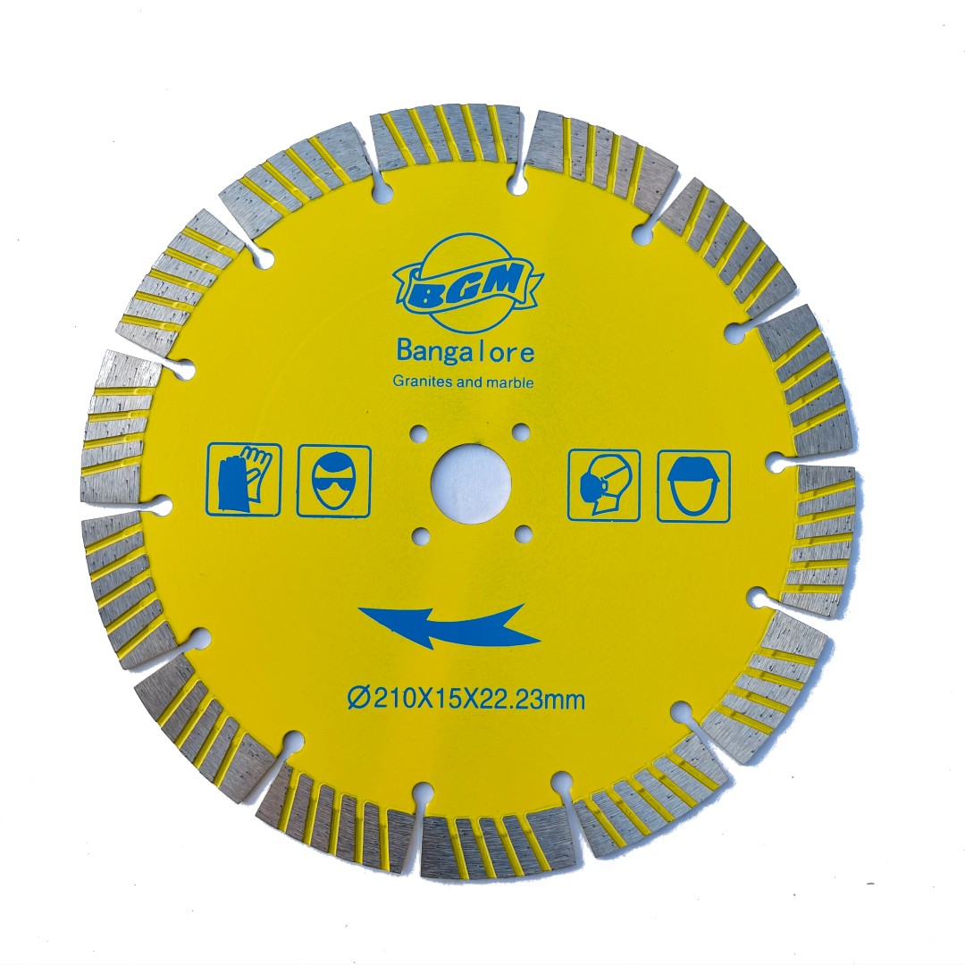 8 inch Yellow Dry Turbo stone Cutting Blade