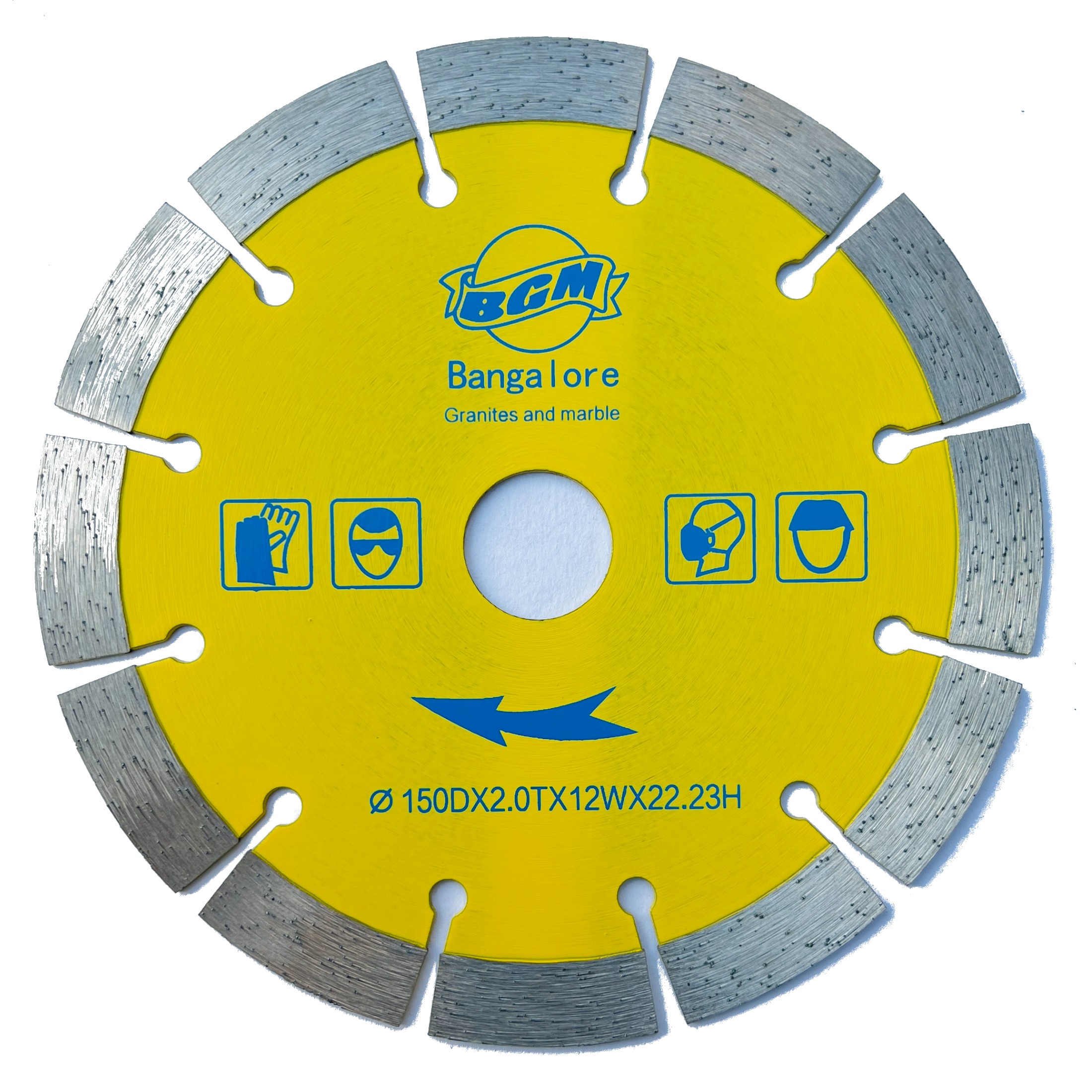 6 inch Yellow Stone Cutting Blade